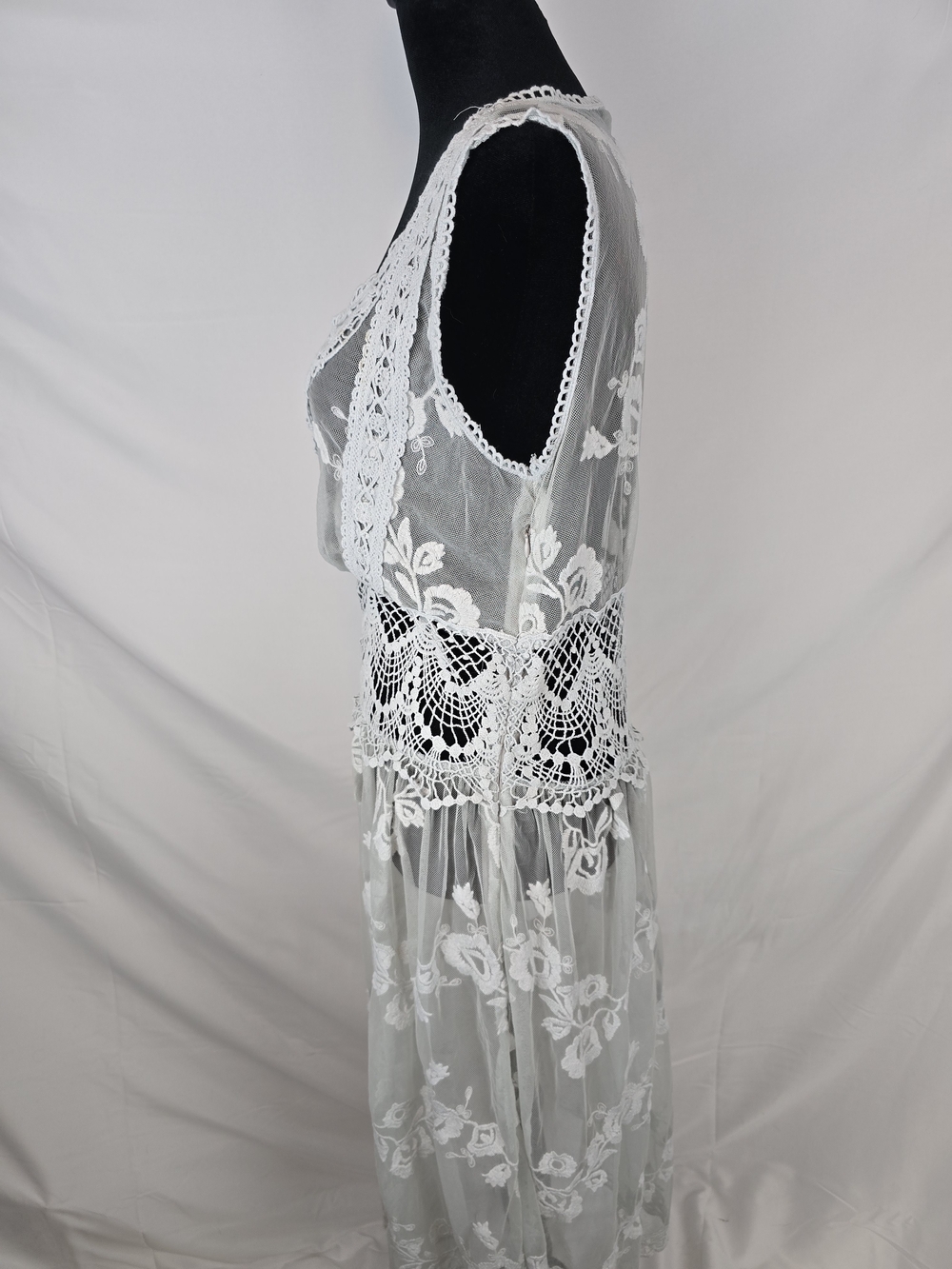 Sundance White Crochet Lace Midi Dress - Picture 4 of 7